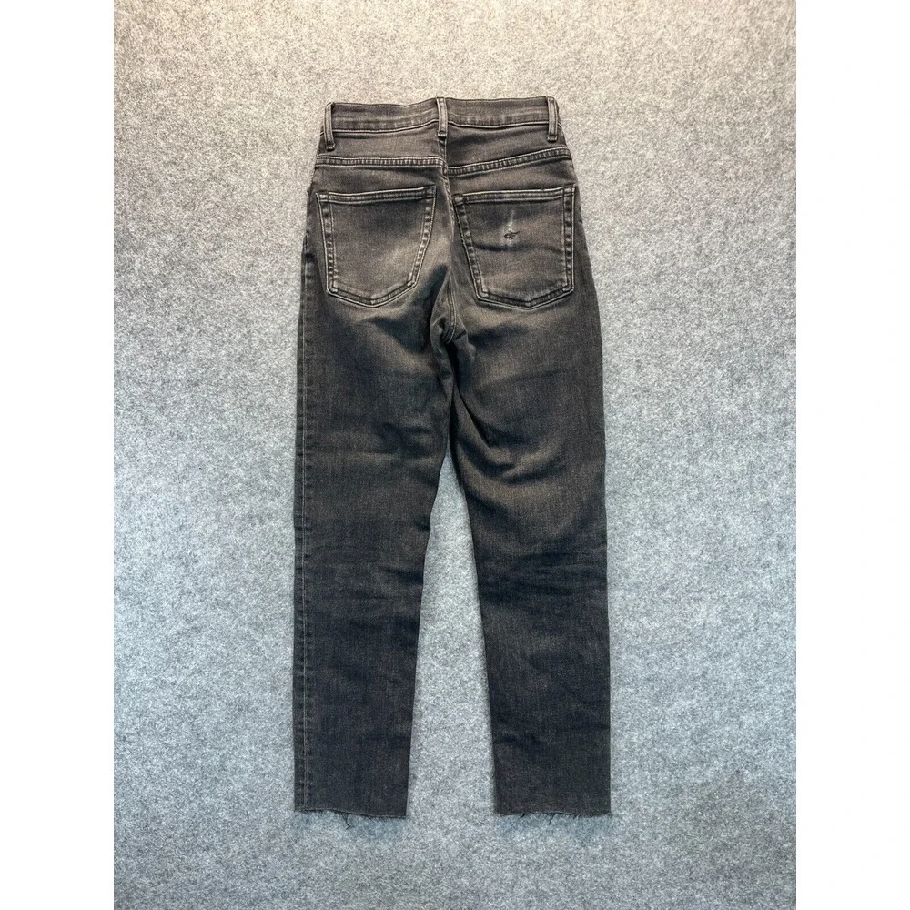 Everlane Jeans Women's Size 23 The High Rise Straight Leg Black Stretch‎ Denim